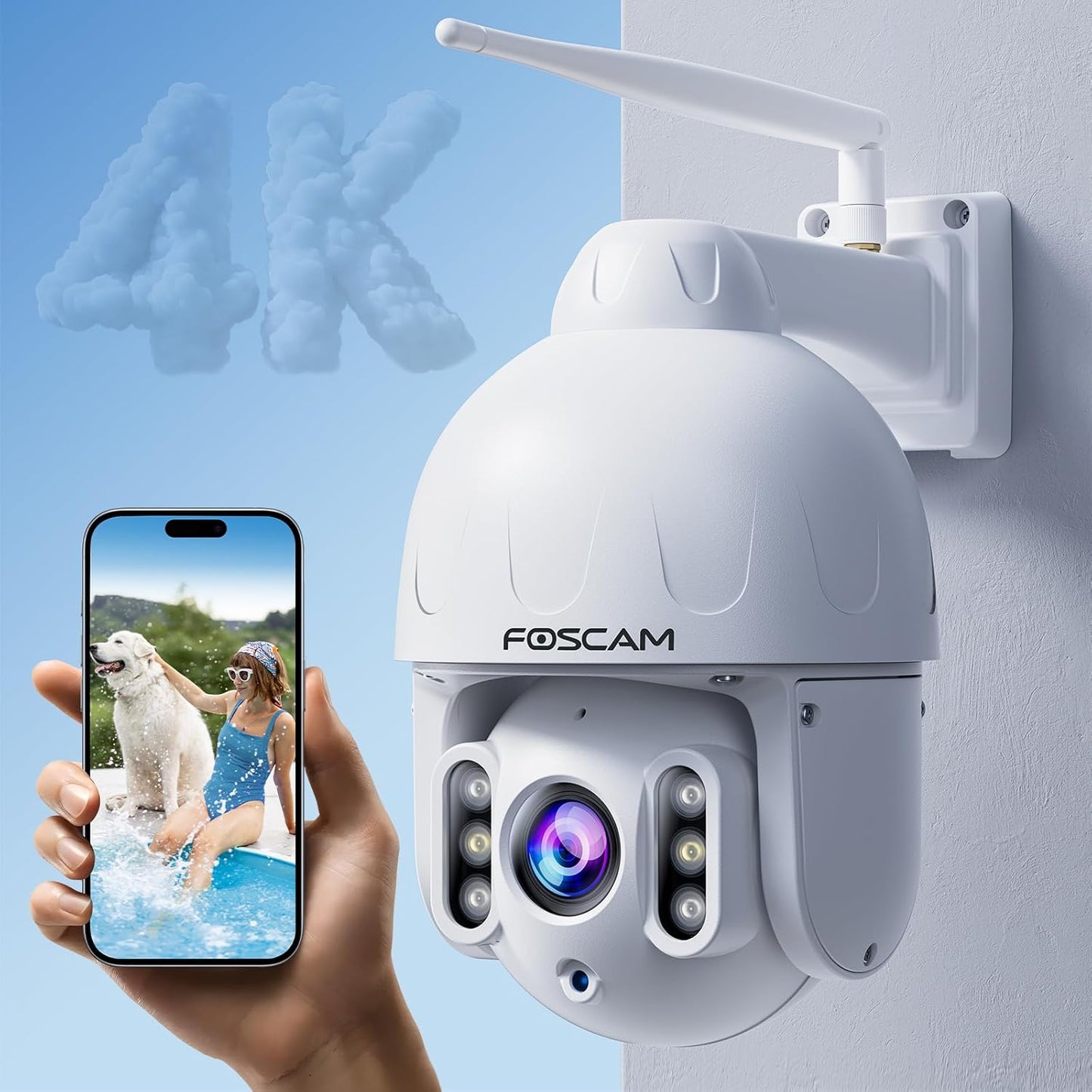 FOSCAM SD8P 4K/8MP Security Cameras Wireless 5GHz&2.4GHz WiFi Surveillance Camera