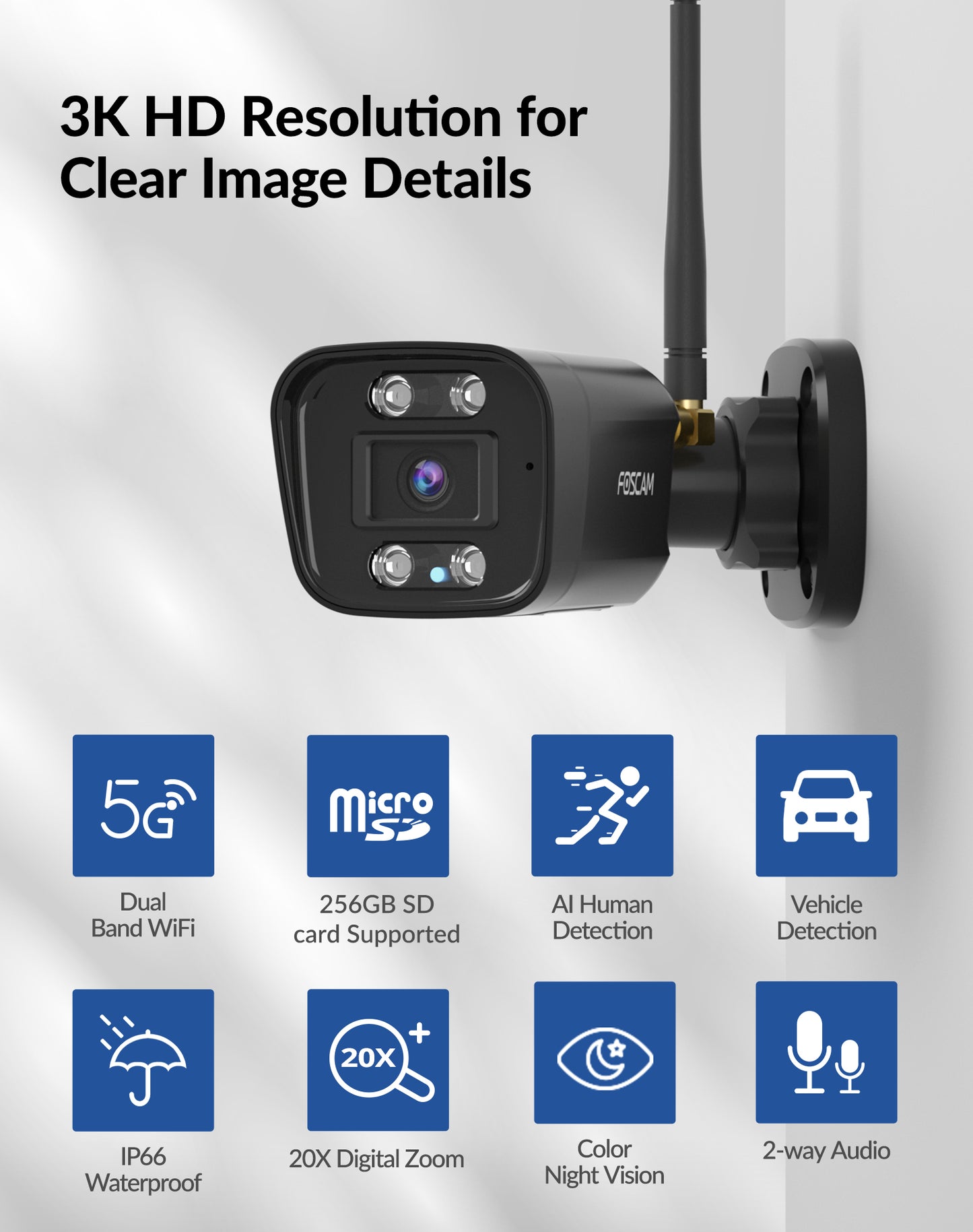 🔥BOGO🔥 Foscam V5P 5G/2.4GHz WiFi Camera for Home Security