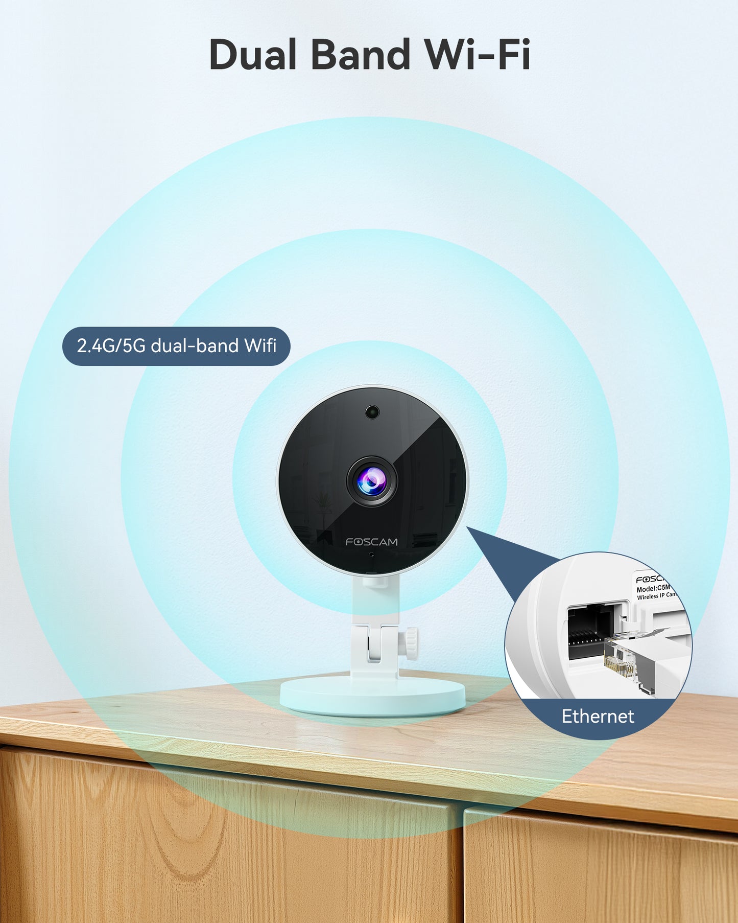 Foscam C5M 3K/5MP Dual-band Wi-Fi IP Camera