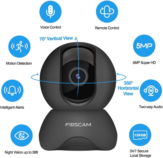 🔥BOGO🔥Foscam Smart Home Security Baby Monitor